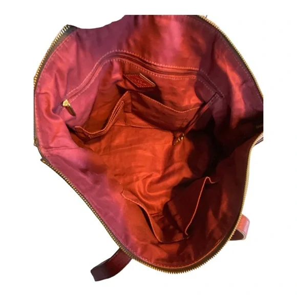 Fossil Jenna Cow Hide Leather Shoulder Tote Bag - Picture 4 of 14